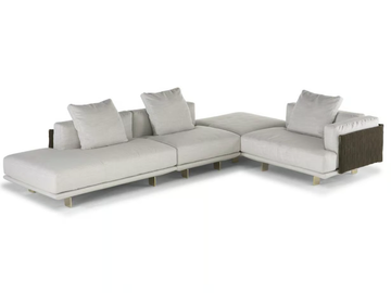 CAMPUS - Sectional fabric sofa by Natuzzi Italia - view 2